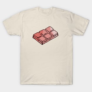 Ombre Pink Chocolate Bar Hand-drawn style T-Shirt